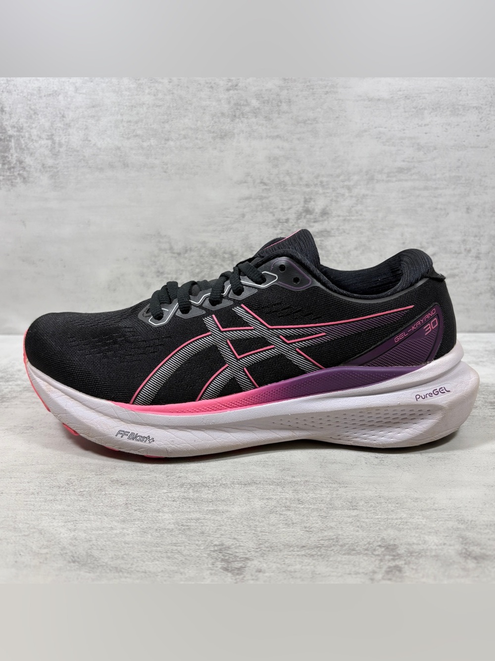 Asics Gel Kayano 30 Running Shoes - Women's Size 8 - Black Pink